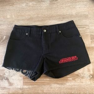 Harley Davidson Rare Vroom Cut Out Shorts